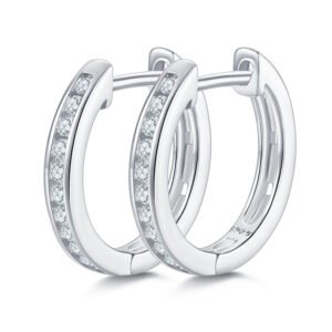 Moissanite Studded Ring Earrings