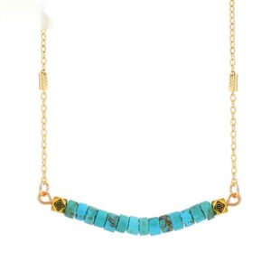 Clavicle Stones & Metal Chain Women's Necklace