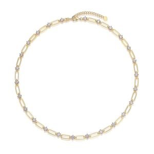 0.3 Carat Moissanite Pendant Linked Necklace