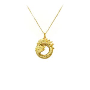 24k Gold Infinity Dragon Necklace (USA Only)